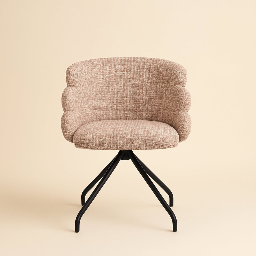 Dining chair Kayla trendy rose swivel