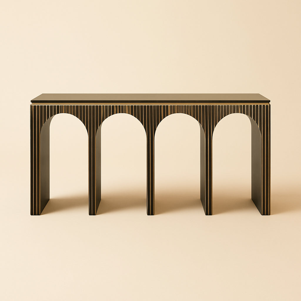 Console Les Arcs Brushed Gold