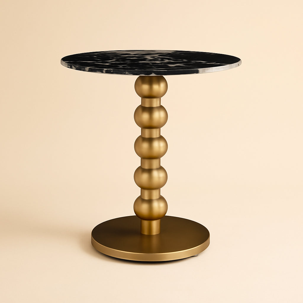 Bistrotafel Witlox Black/gold 75ø