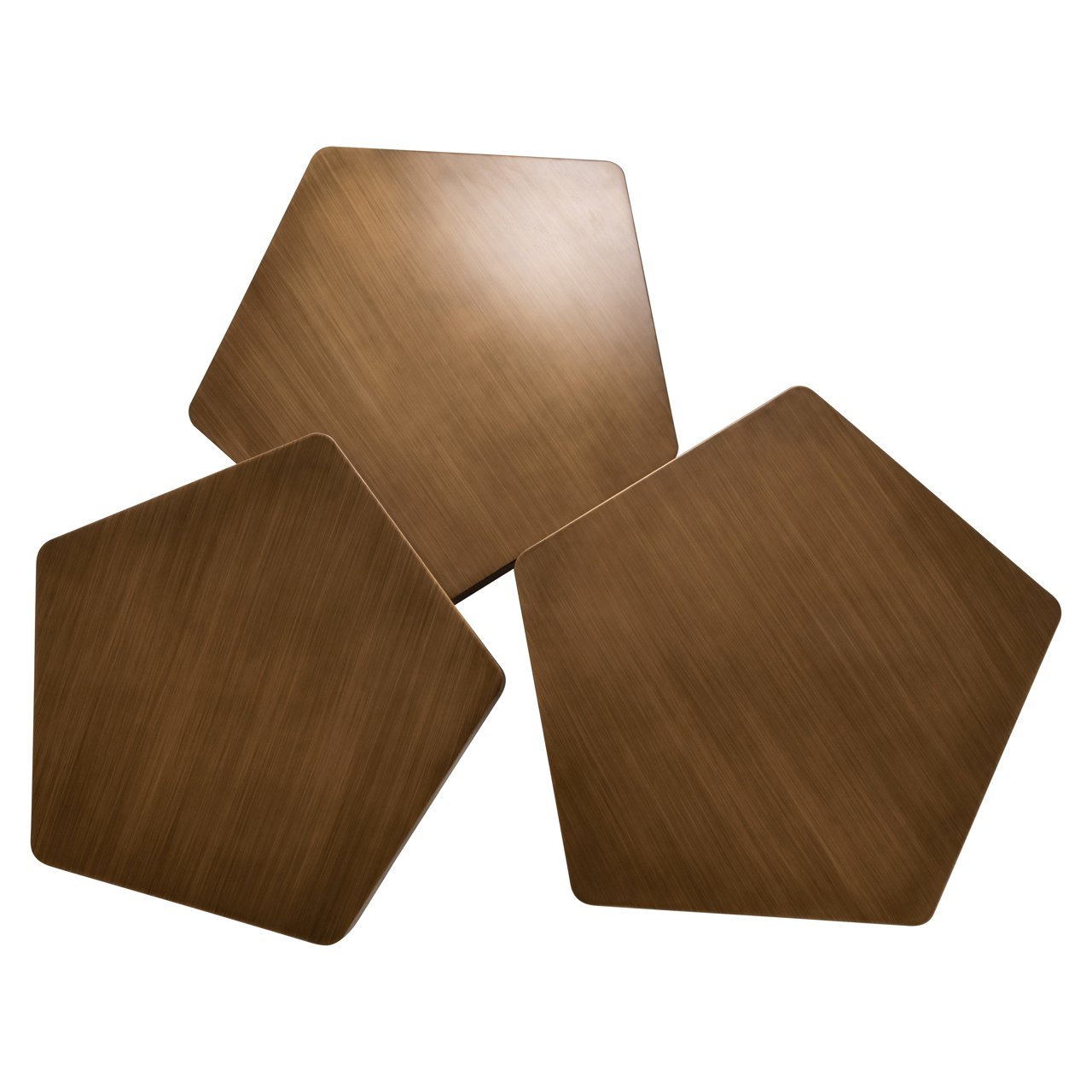 Salontafel Hexa Brushed Gold (set Of 3)