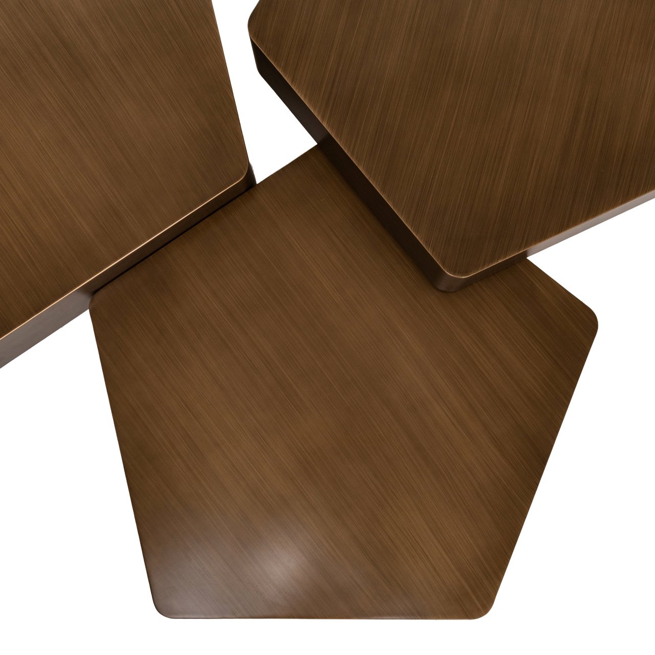 Salontafel Hexa Brushed Gold (set Of 3)