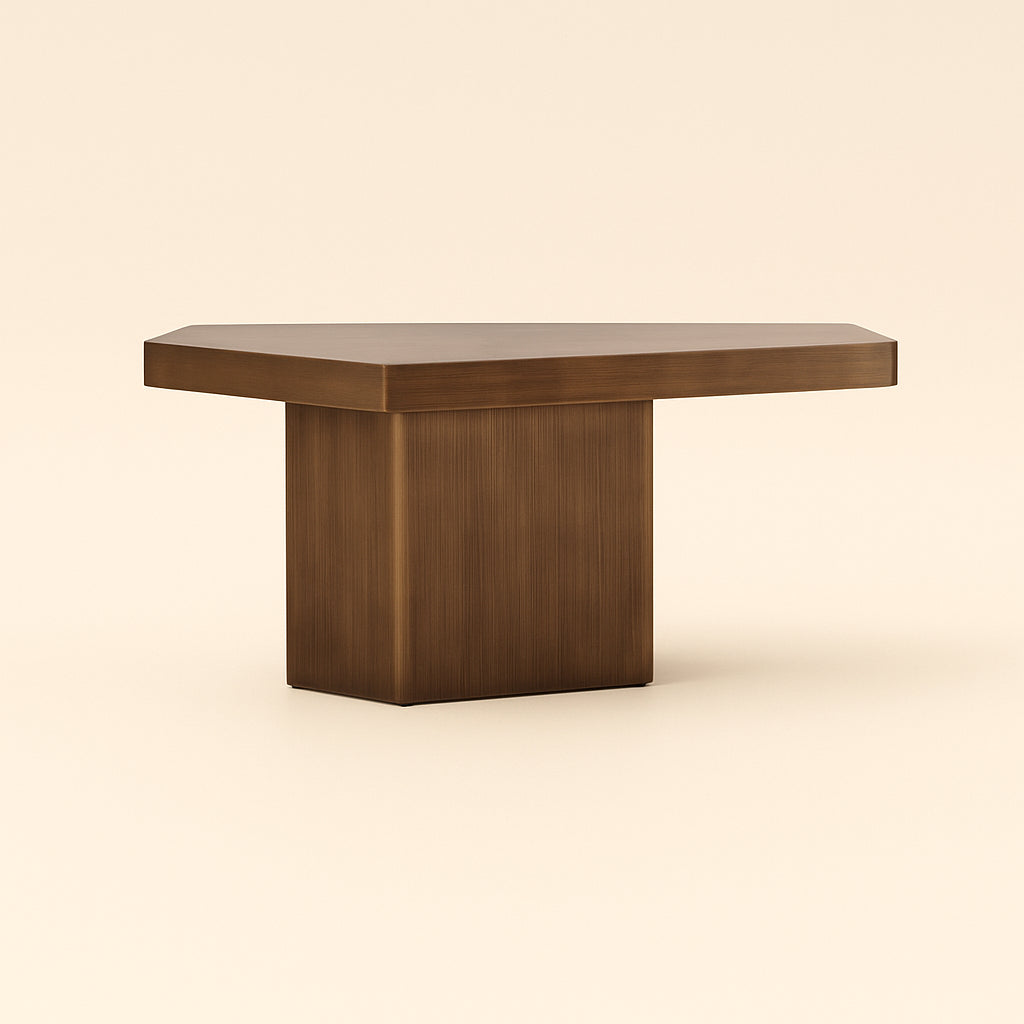 Console Hexa Brushed Gold