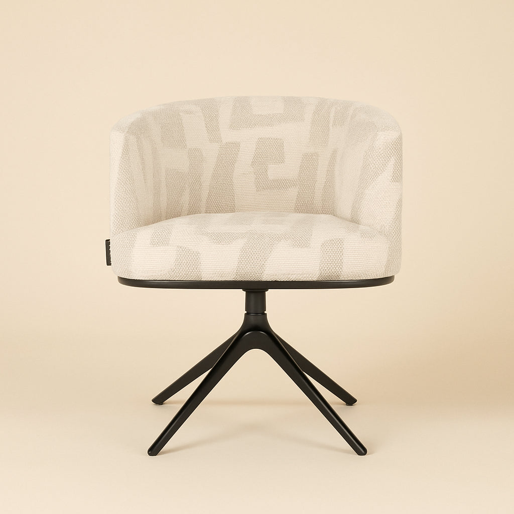 Eetkamerstoel Cheyenne Beige Graffic Swivel