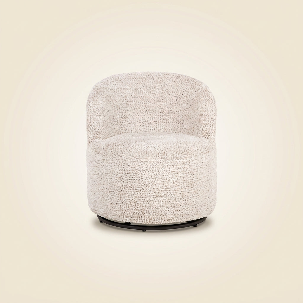 Lounge Stoel Jackie Lovely Cream Swivel Kids
