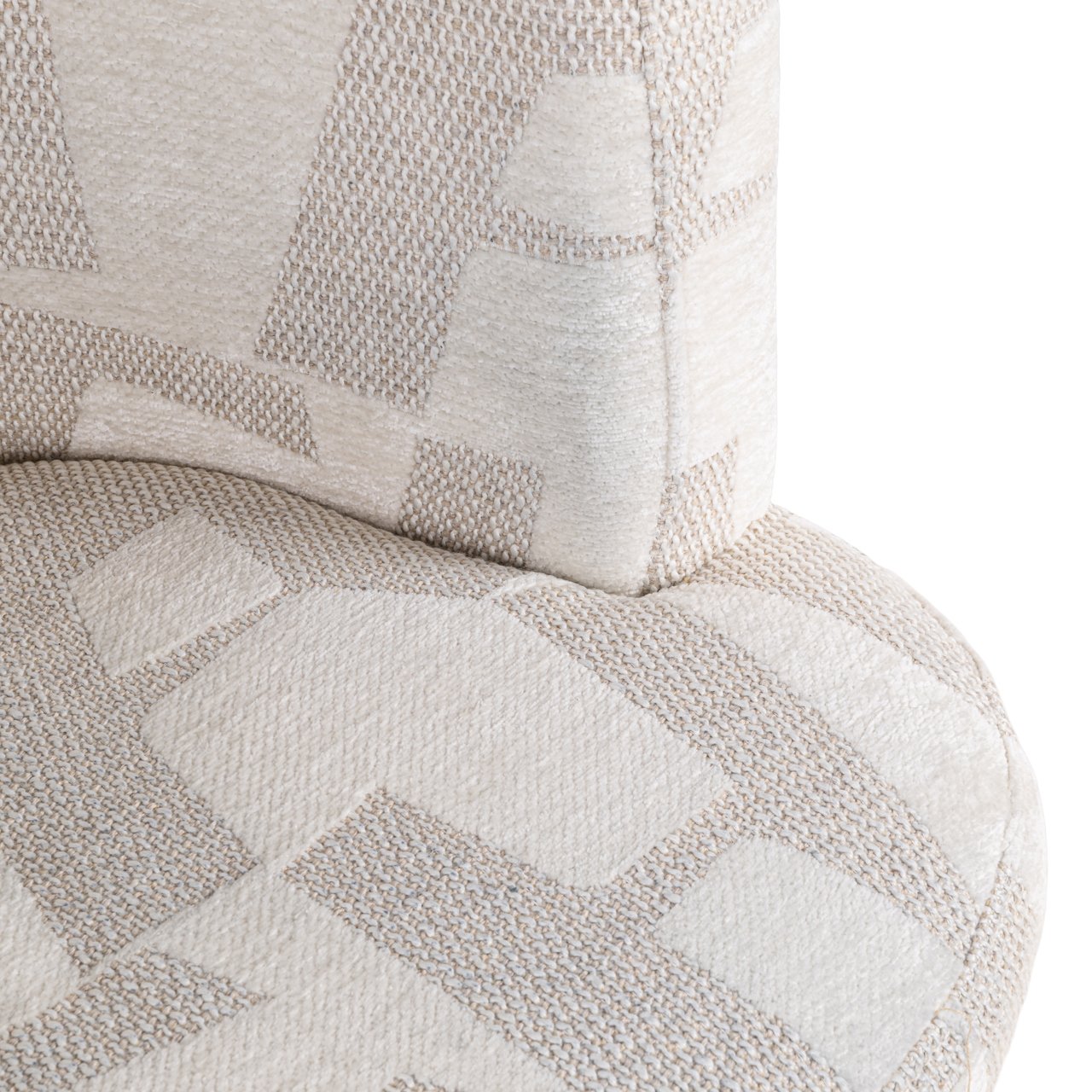 Eetkamerstoel Rochenne Beige Graffic Swivel On Wheels