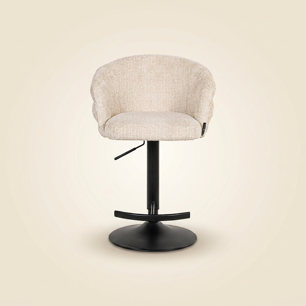 Barstoel Nikki Niagara Beige Swivel Fire Retardant