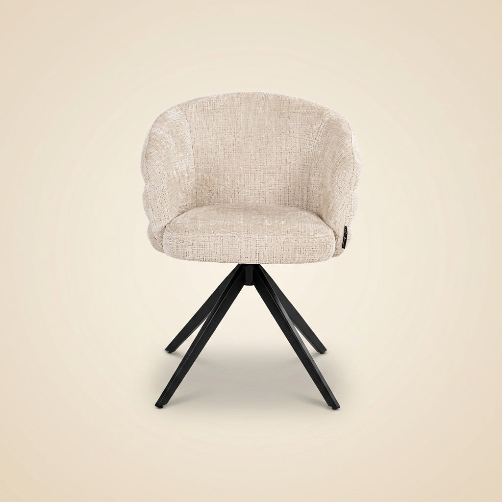 Eetkamerstoel Serenity Niagara Beige Swivel Fire Retardant