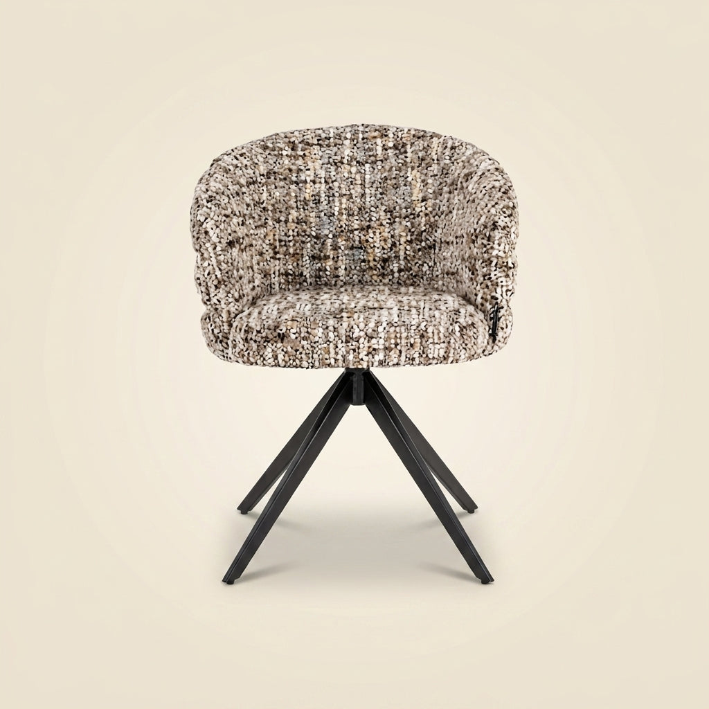 Eetkamerstoel Serenity Brown Omara Swivel Fire Retardant
