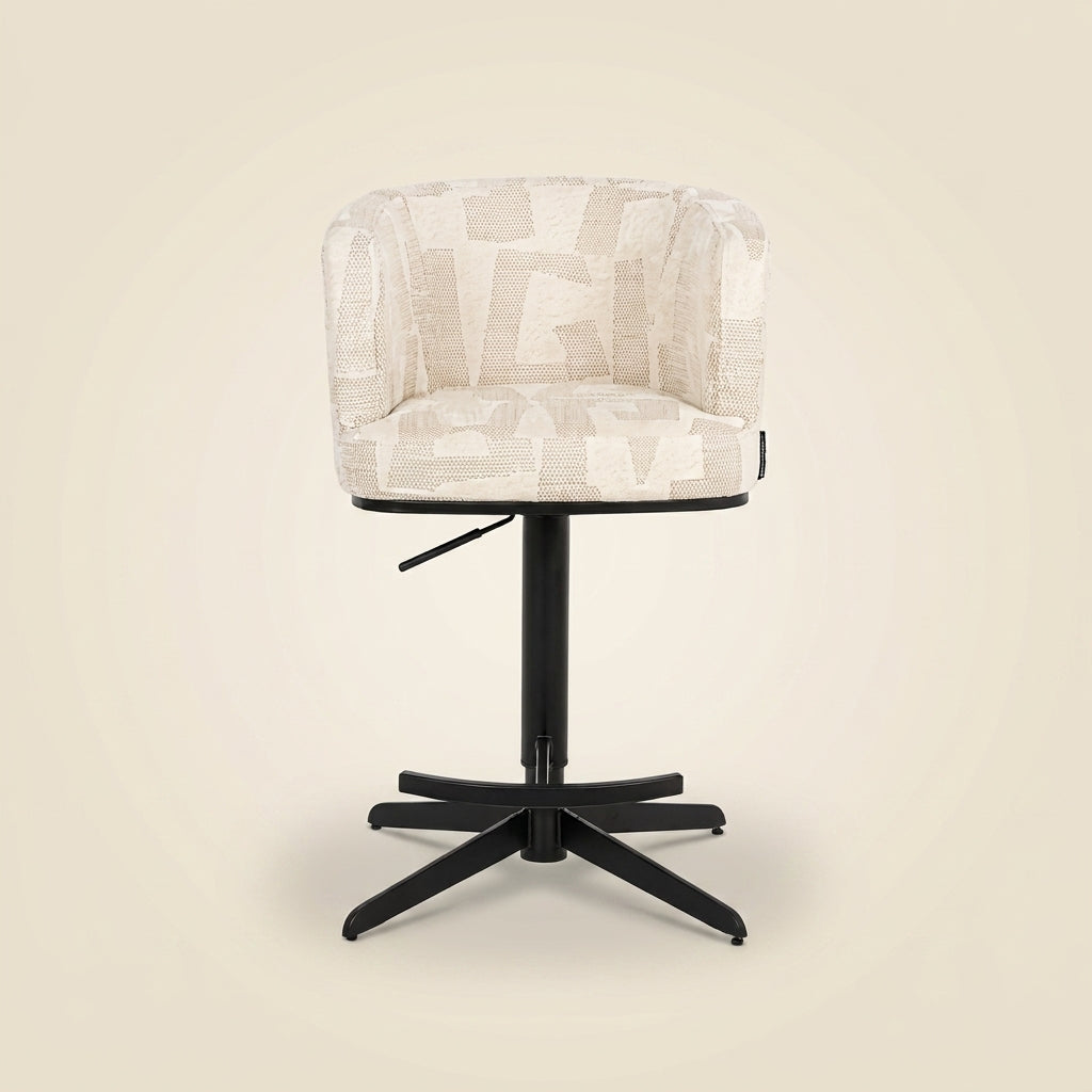 Barstoel Cheyenne Beige Graffic Swivel