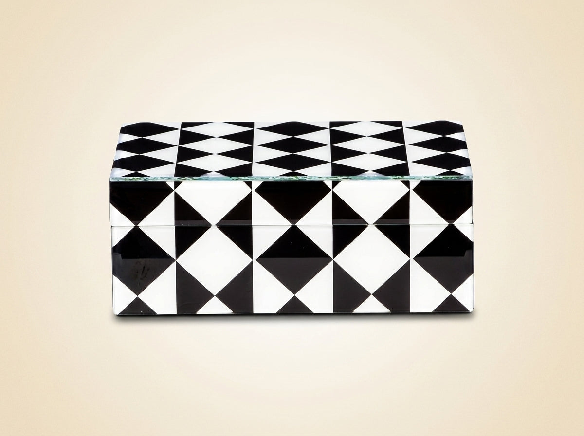 Opbergdoos Silas Black/white Small
