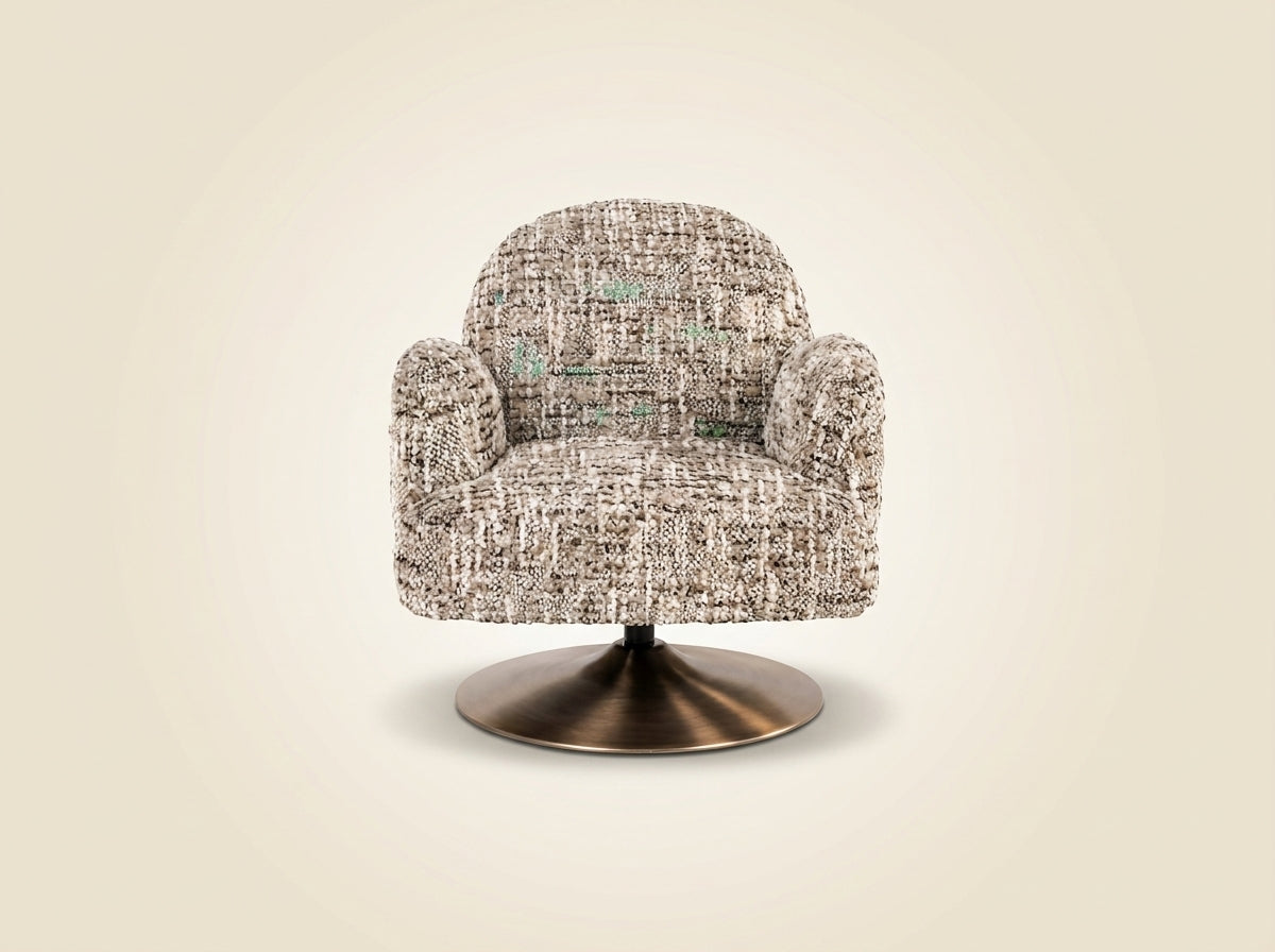 Lounge Stoel Kagney Brown Omara Swivel
