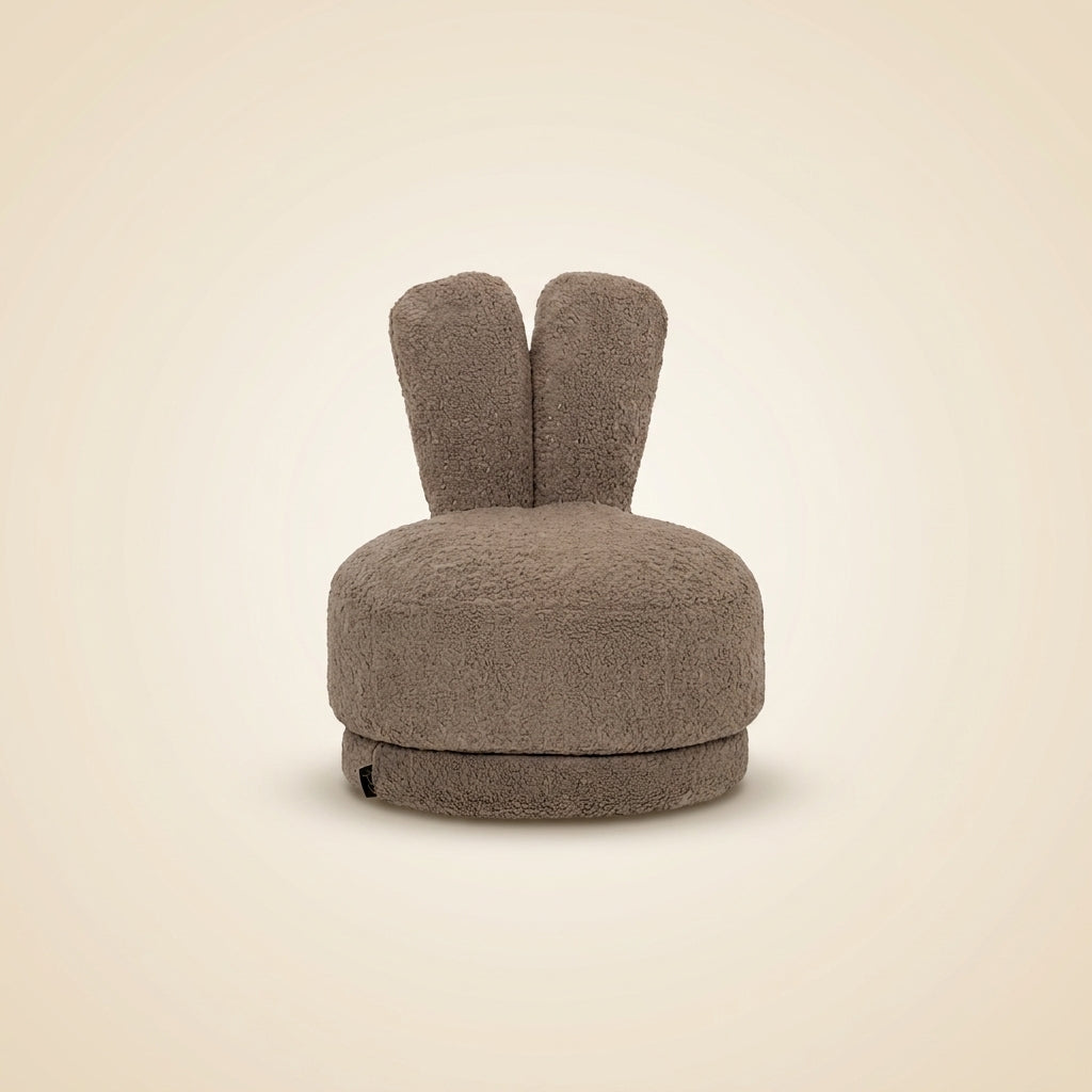 Lounge stoel Bunny taupe swivel kids