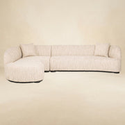 Bank Pandora Beige Angora Lounge Left