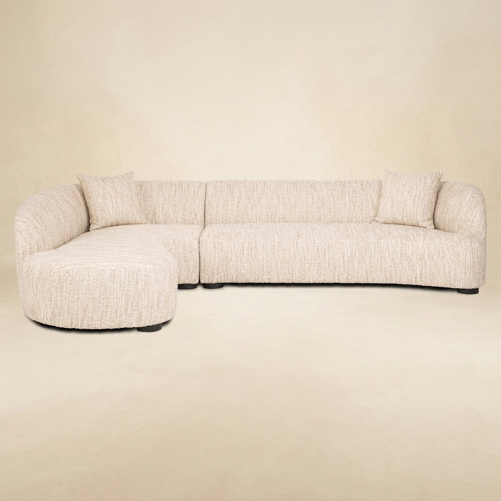 Bank Pandora Beige Angora Lounge Left