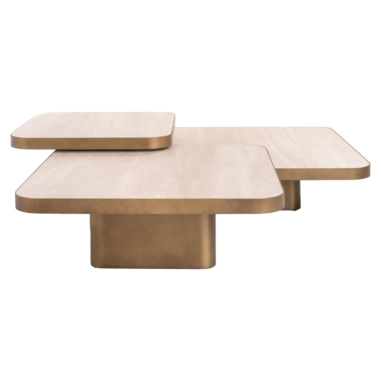 Salontafel Cumulus Gold Antique (set Of 3)