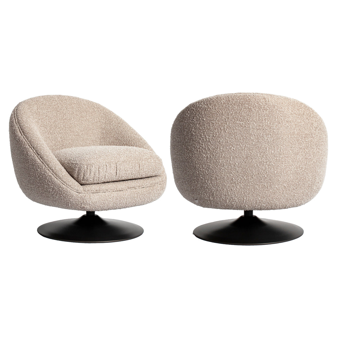 Lounge Stoel Nodo Natural Chunky Swivel