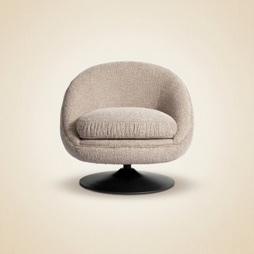 Lounge Stoel Nodo Natural Chunky Swivel