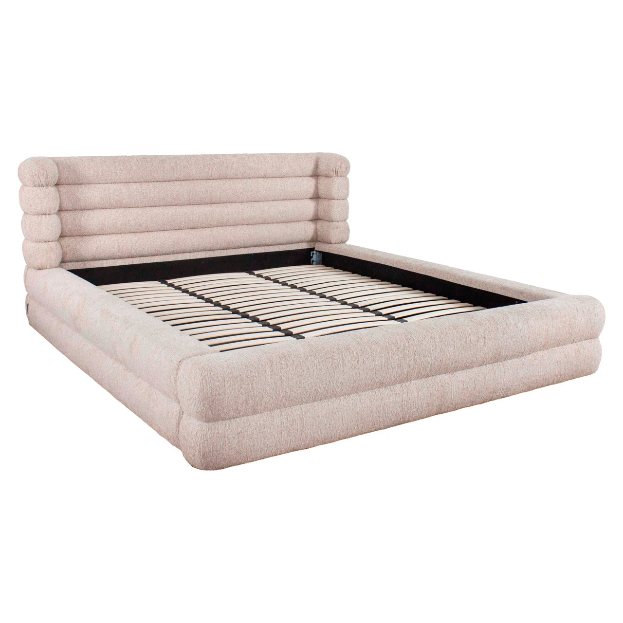 Richmond Interiors Bed Obidis Naturel Gestoffeerd 180×210 cm Met Opbergruimte