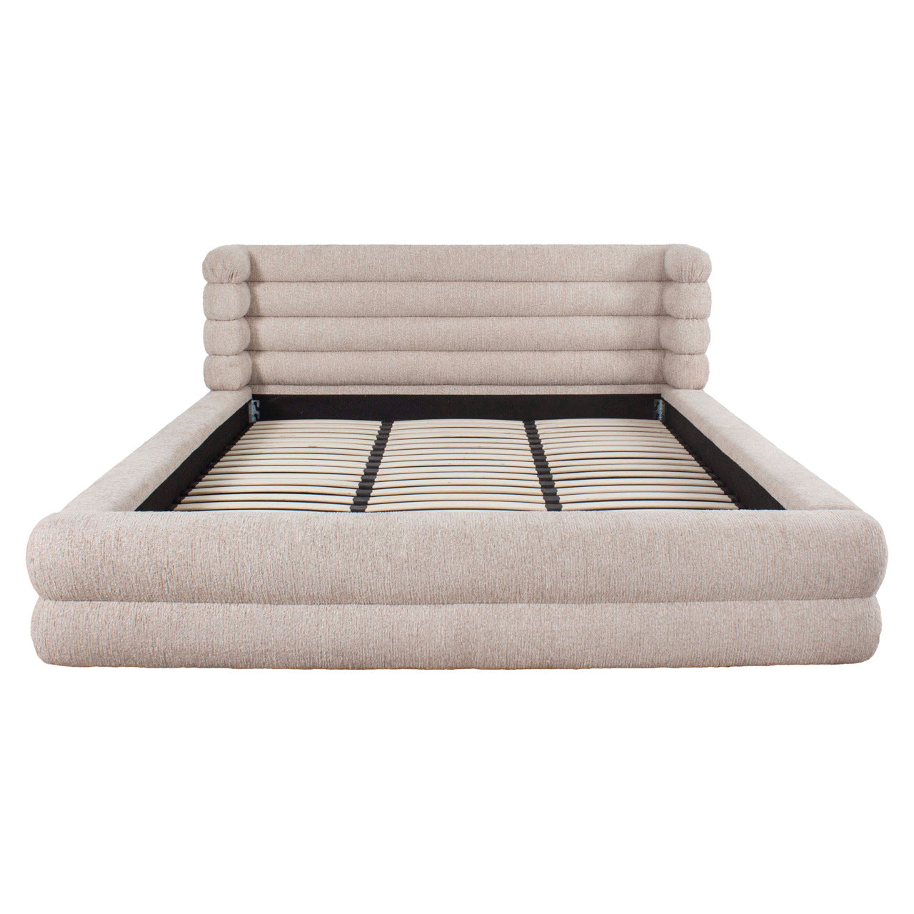 Richmond Interiors Bed Obidis Naturel Gestoffeerd 180×210 cm Met Opbergruimte