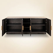 Richmond Interiors Dressoir Claremont Marmeren Blad Bruin — 4 deuren opbergruimte