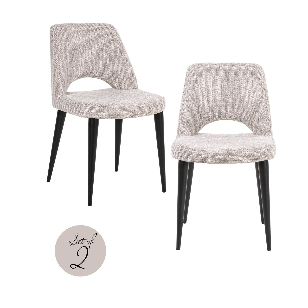 Eetkamerstoel Tabitha Natural Fancy Fire Retardant (set Of 2)