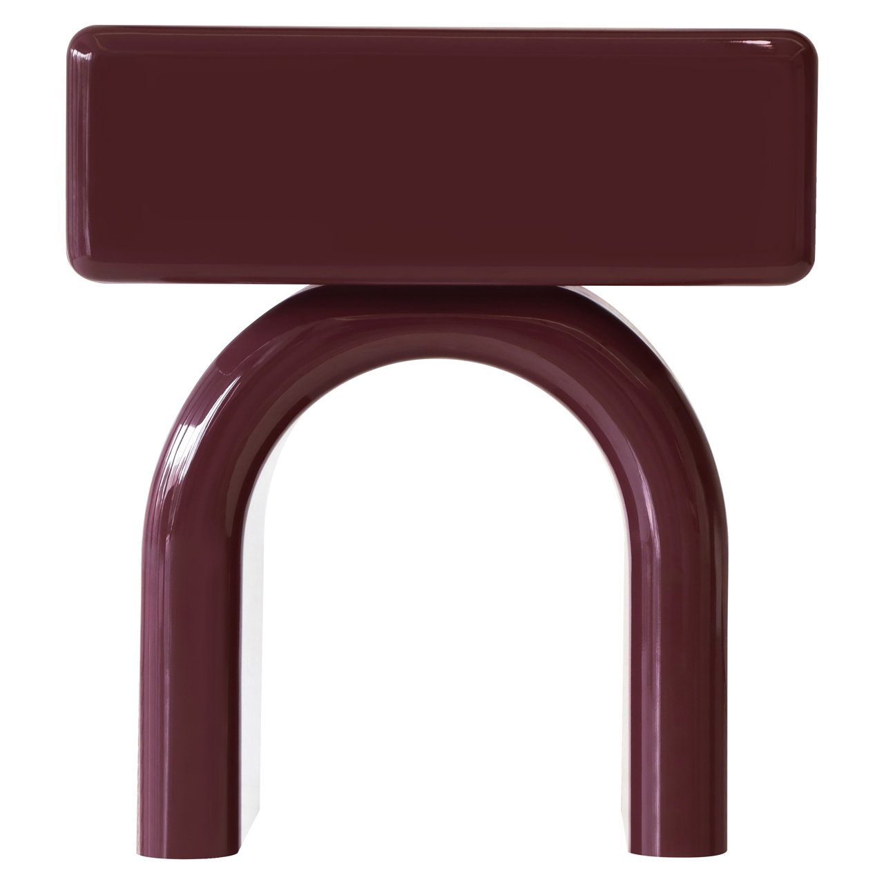 Nachtkastje Bennet Burgundy 1-drawer