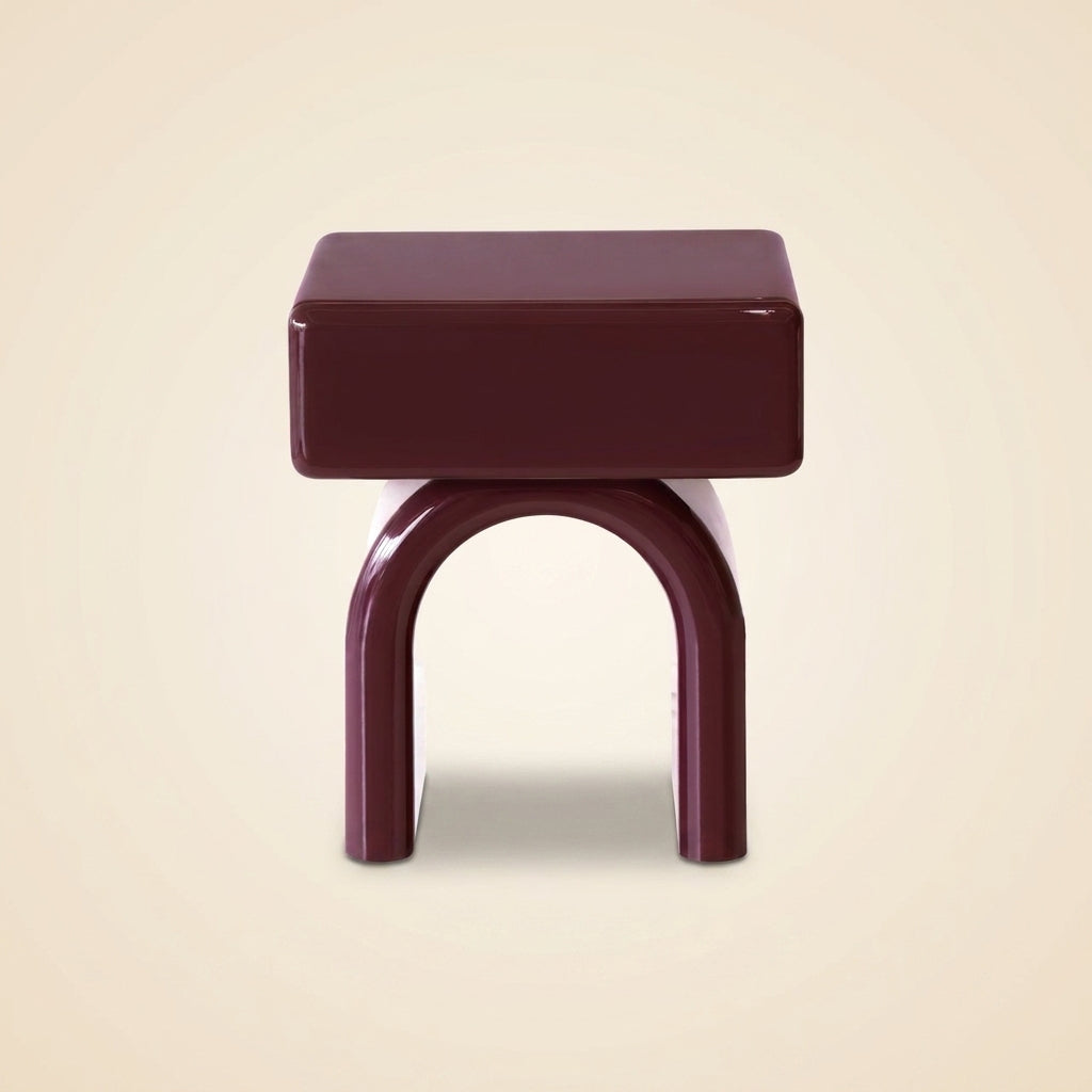 Nachtkastje Bennet Burgundy 1-drawer