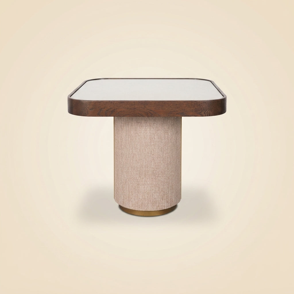 Bijzettafel Willox Beige  Including Glass