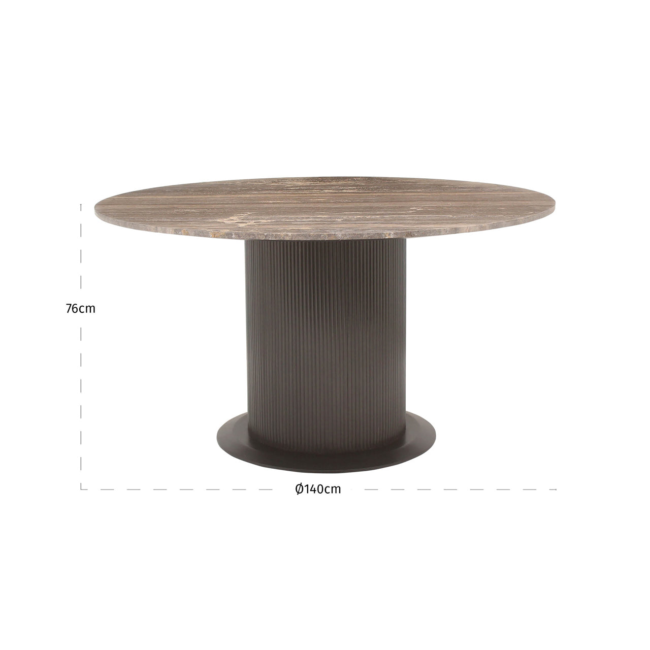 Eettafel Russo Ash Brown 140ø