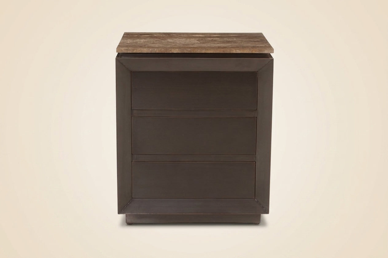 Nachtkastje Russo Ash Brown 3-drawers
