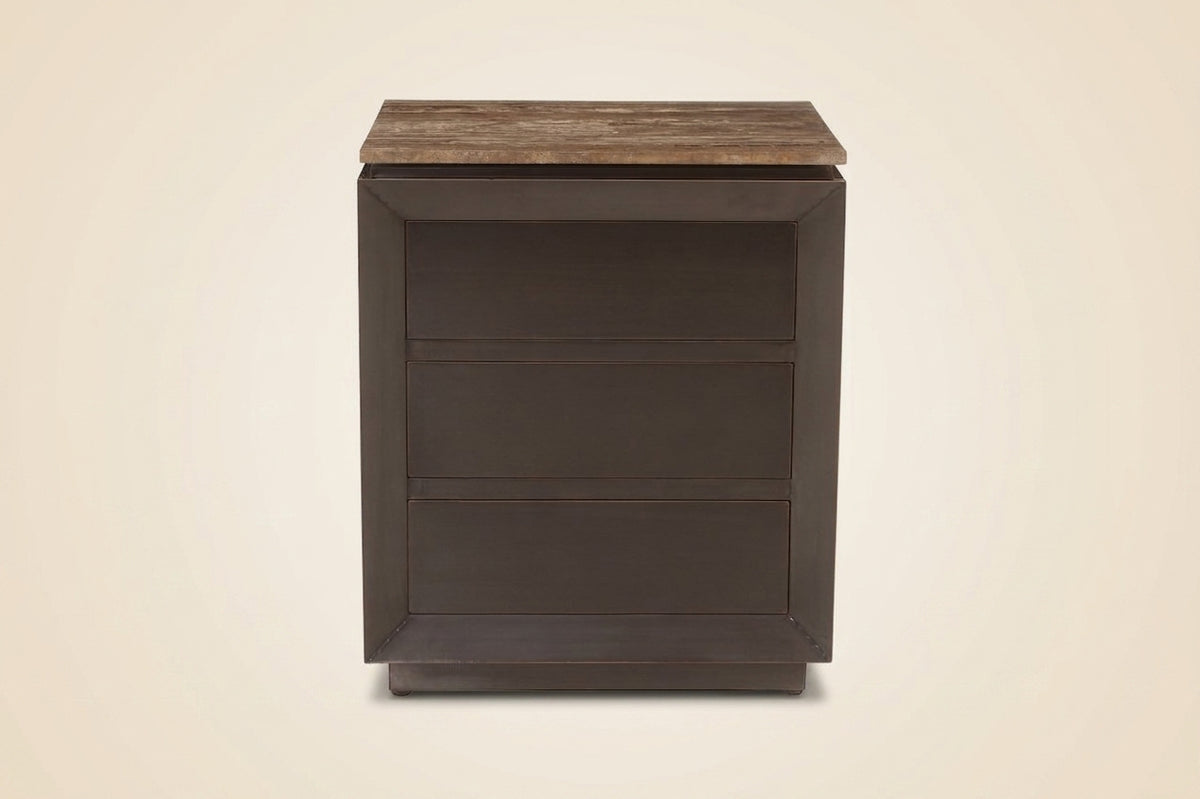 Nachtkastje Russo Ash Brown 3-drawers