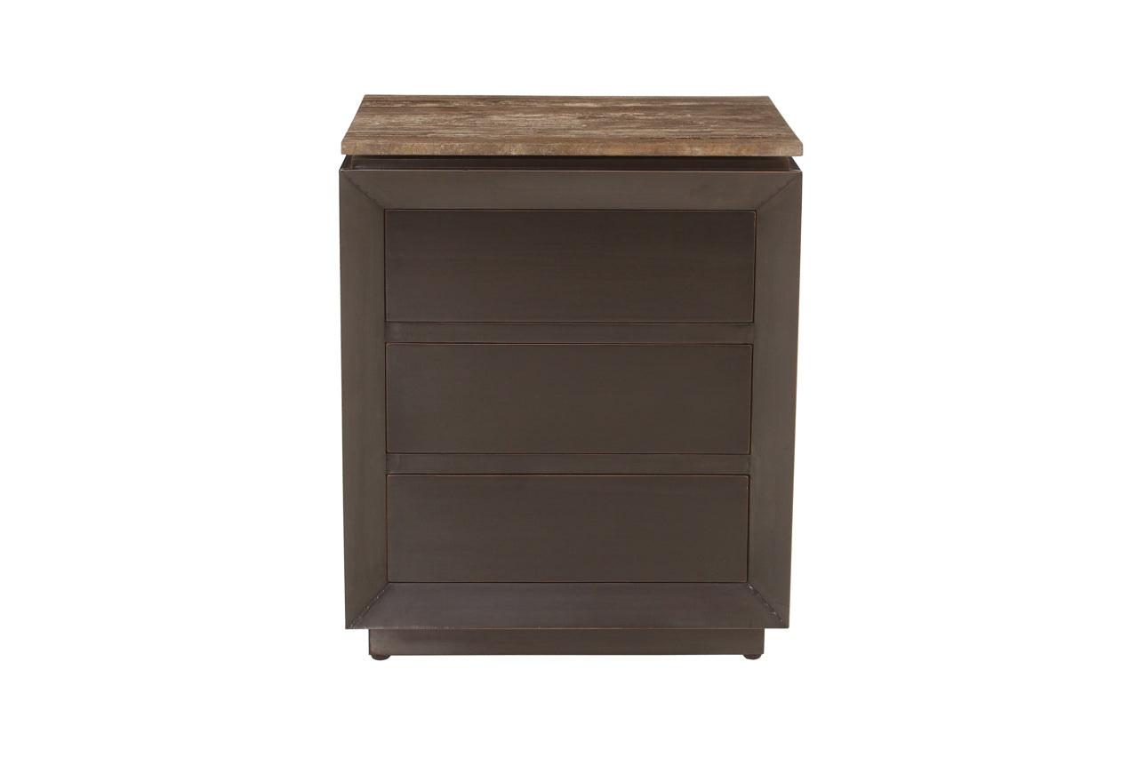Nachtkastje Russo Ash Brown 3-drawers