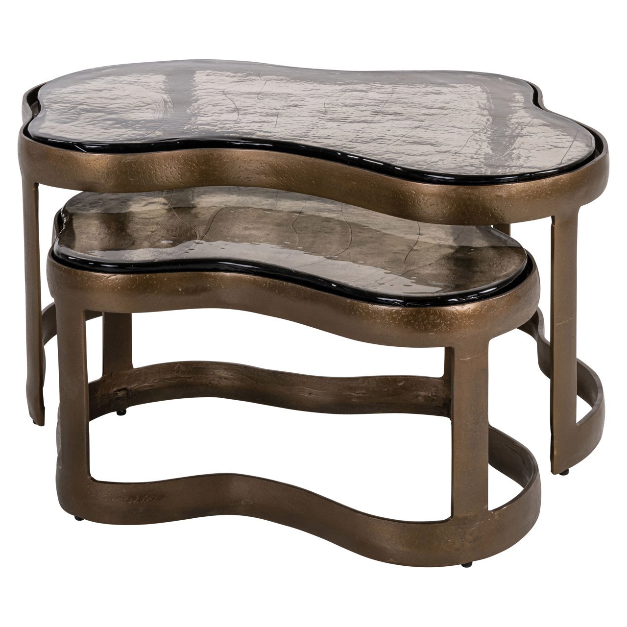 Salontafel Fairfield Brass Antique (set Of 2)
