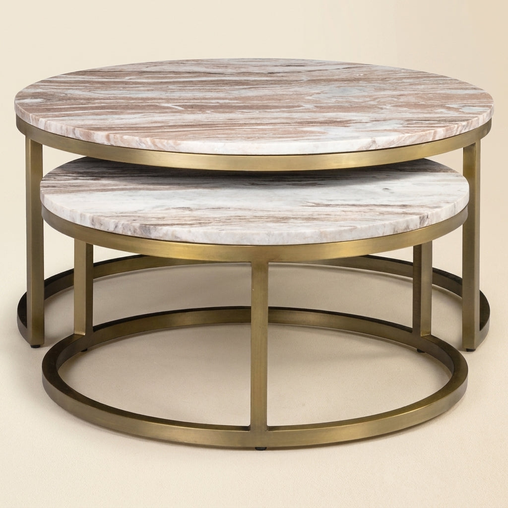 Salontafel Bottega Blush Beige (set Of 2)