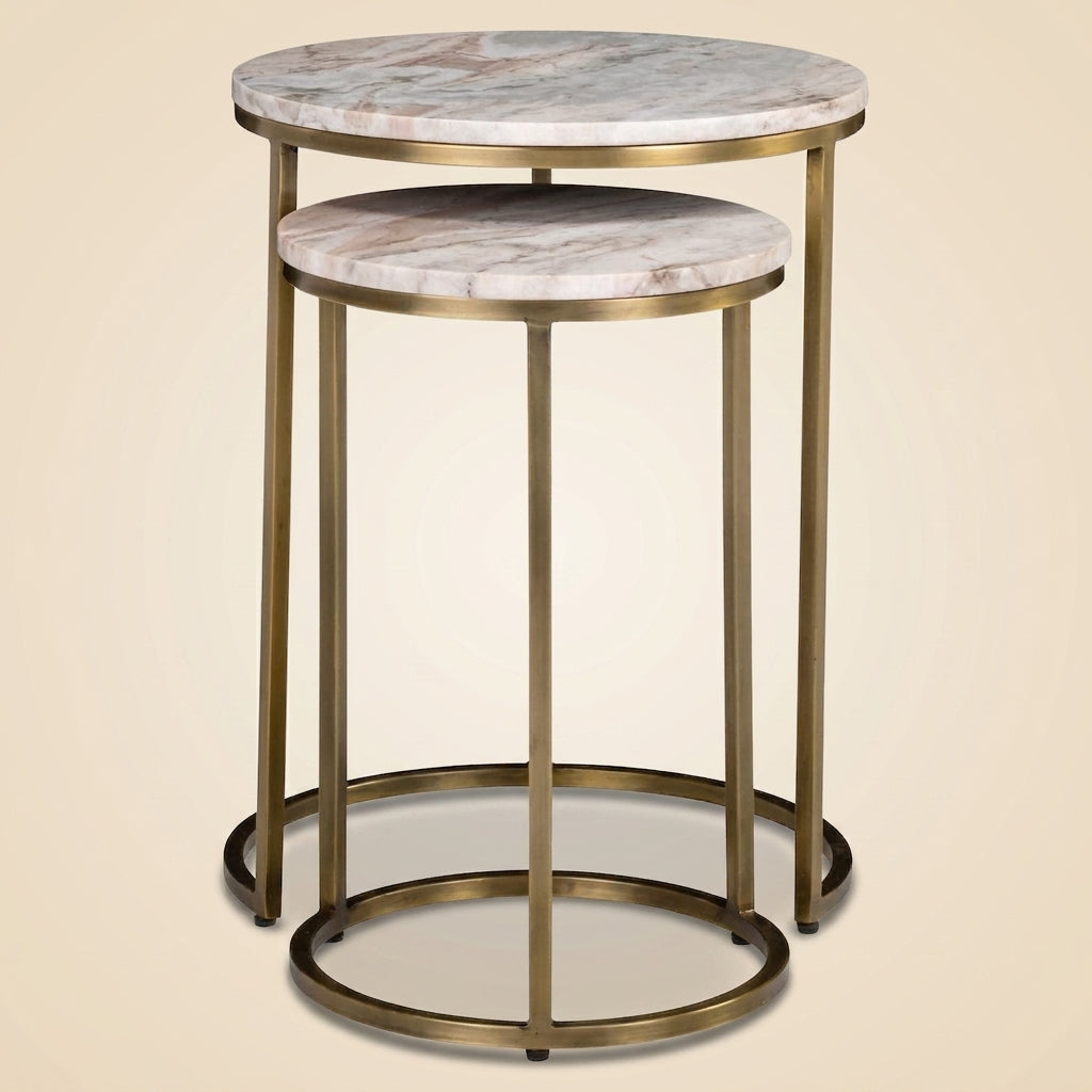 Bijzettafel Bottega Blush Beige (set Of 2)