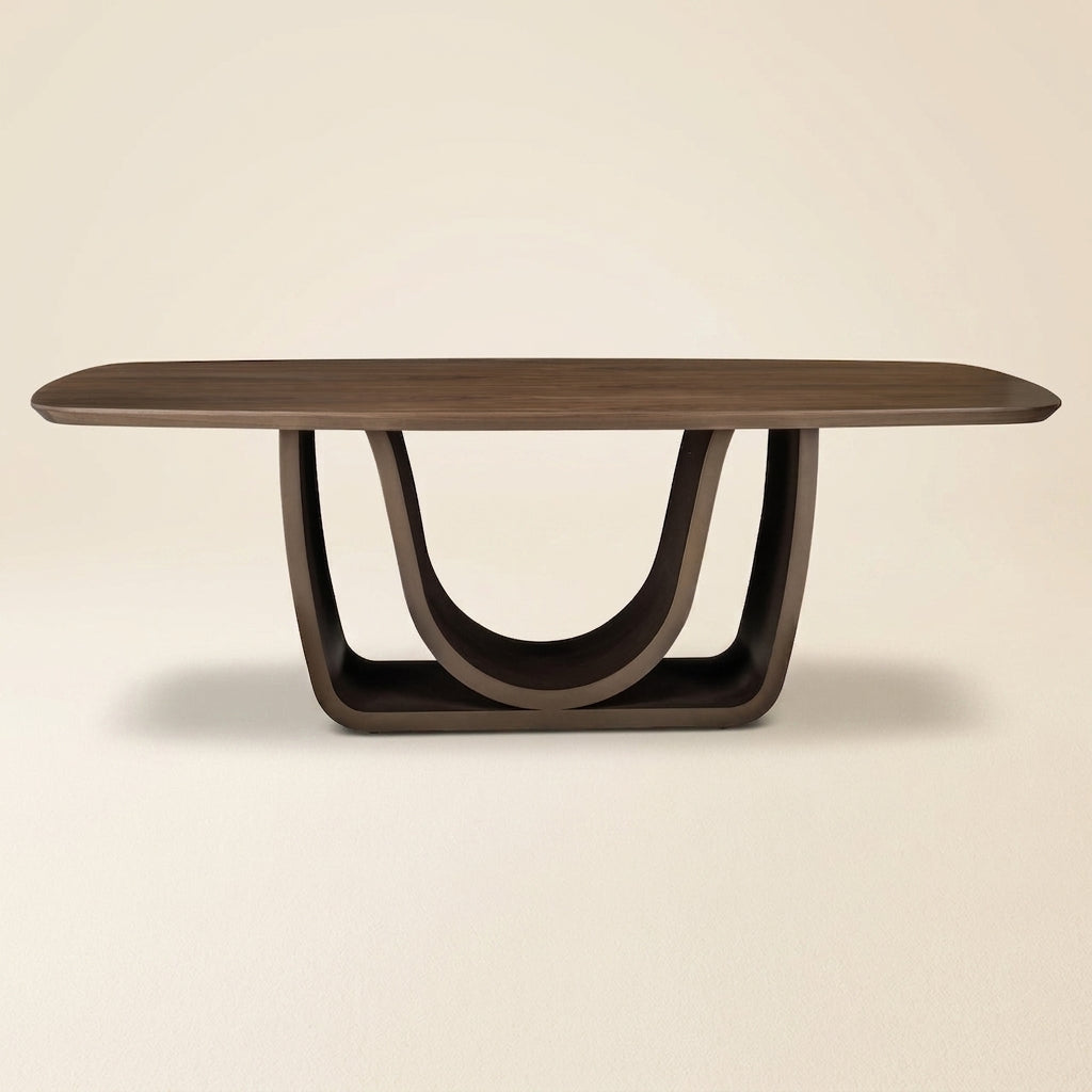 Eettafel Windsor Walnut 230 Brass Base