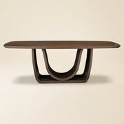 Eettafel Windsor Walnut 230 Brass Base