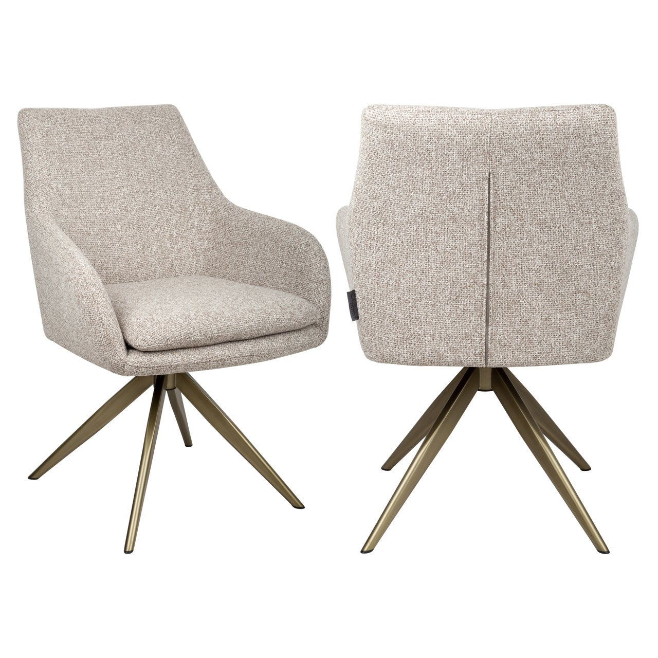 Eetkamerstoel Lisonne Cayenne Brown Swivel Fire Retardant