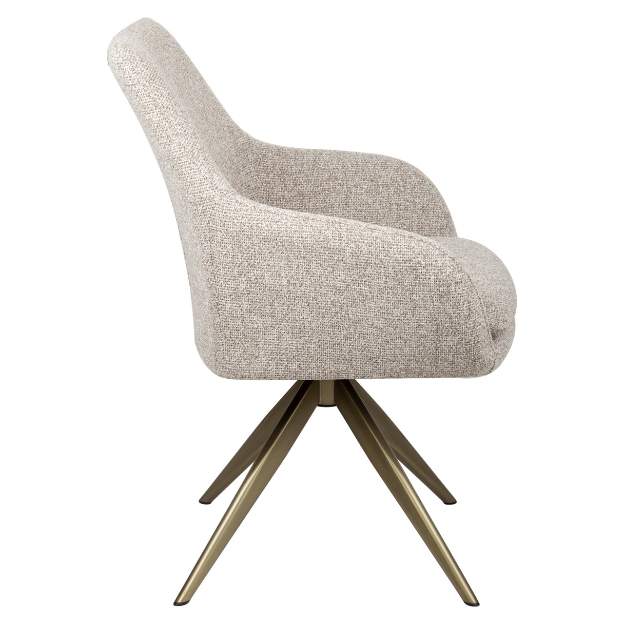 Eetkamerstoel Lisonne Cayenne Brown Swivel Fire Retardant