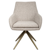 Eetkamerstoel Lisonne Cayenne Brown Swivel Fire Retardant