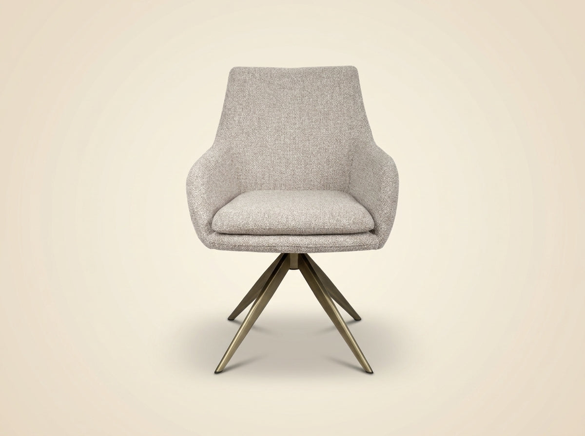 Eetkamerstoel Lisonne Cayenne Brown Swivel Fire Retardant
