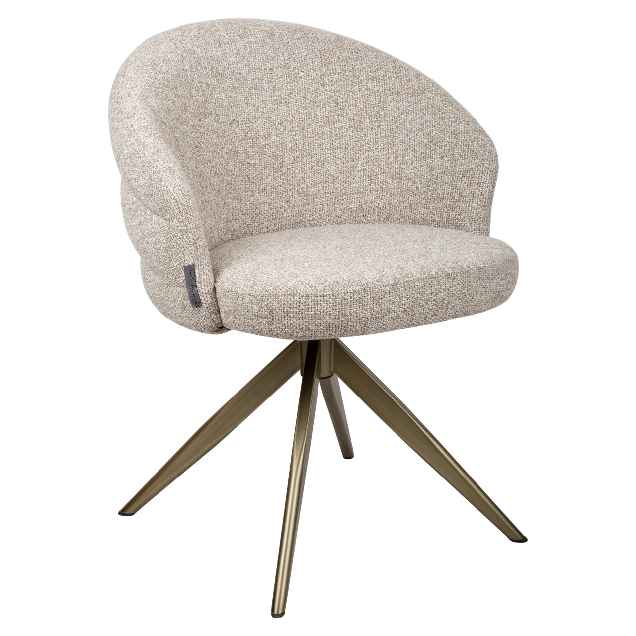 Eetkamerstoel Zendaya Cayenne Brown Swivel Fire Retardant