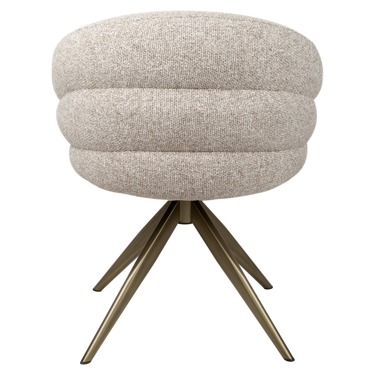 Eetkamerstoel Zendaya Cayenne Brown Swivel Fire Retardant