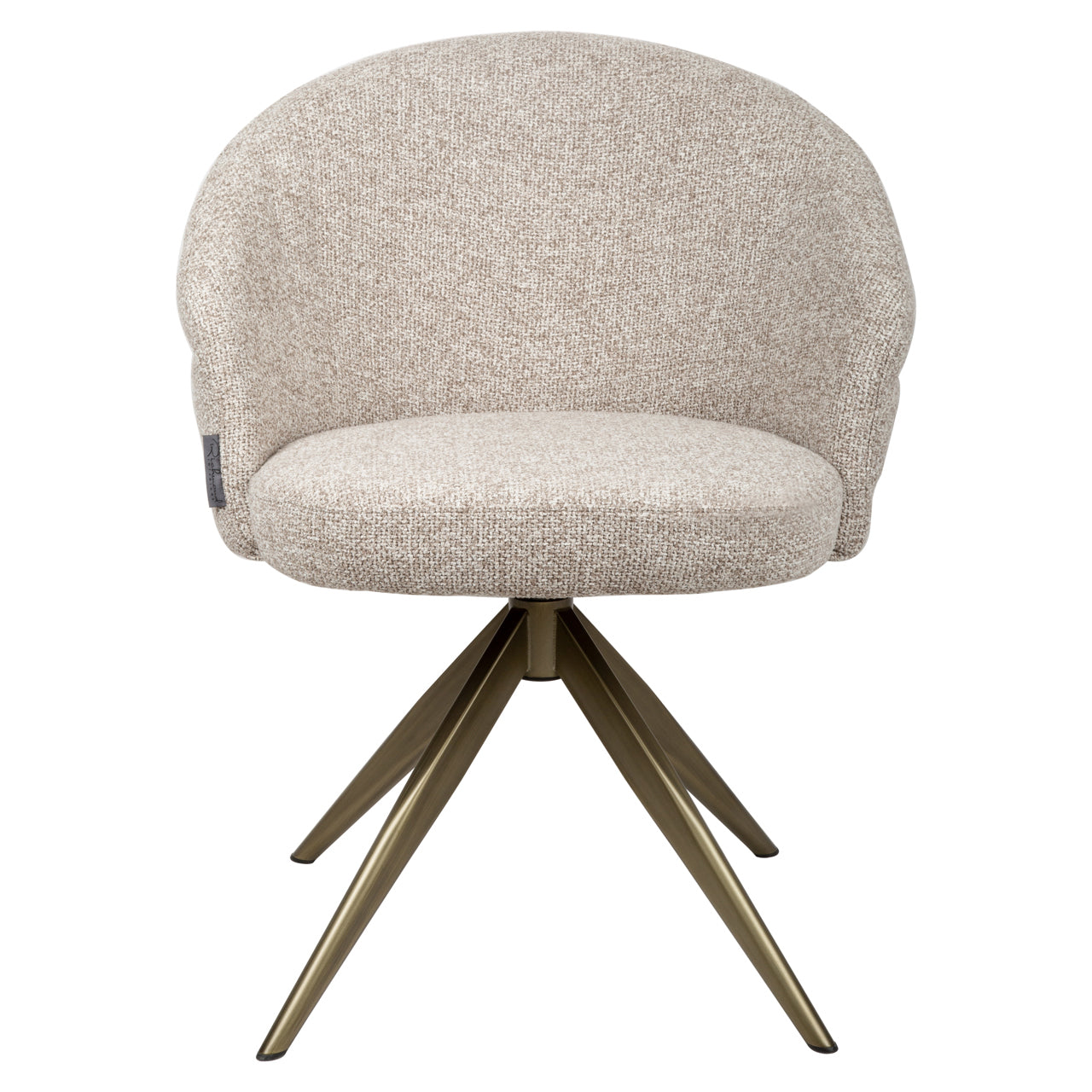 Eetkamerstoel Zendaya Cayenne Brown Swivel Fire Retardant