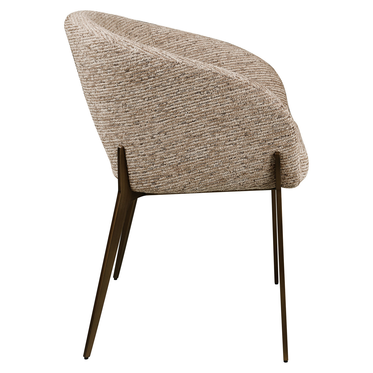 Eetkamerstoel Kenzi Mocca Linear Fire Retardant