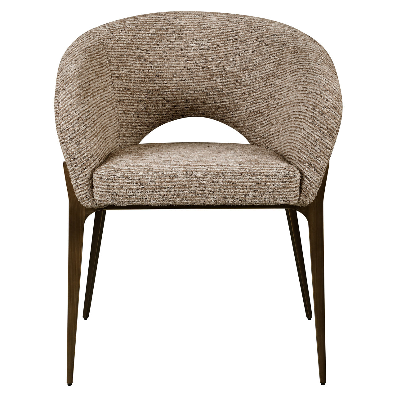 Eetkamerstoel Kenzi Mocca Linear Fire Retardant