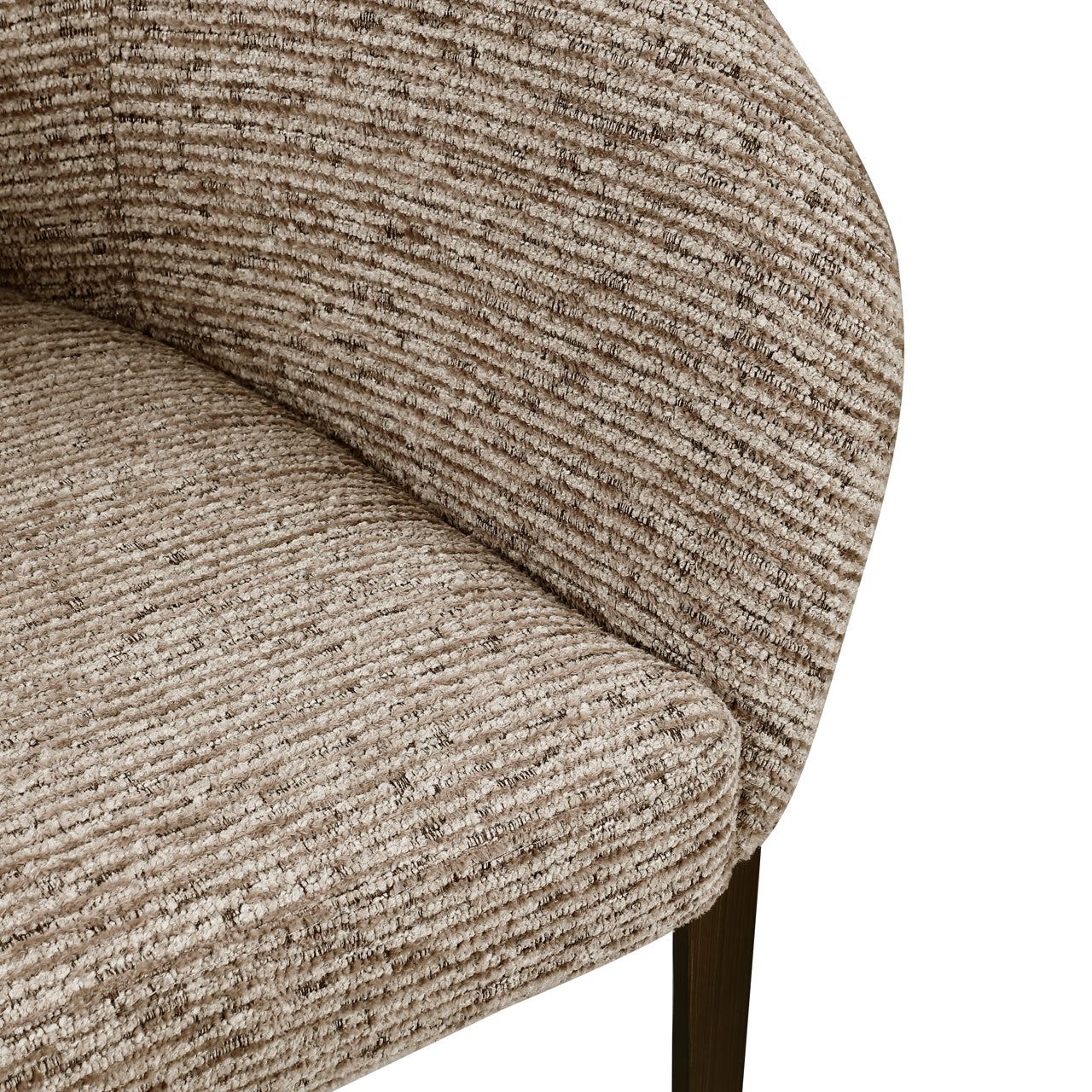 Eetkamerstoel Kenzi Mocca Linear Fire Retardant