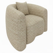 Lounge Stoel Luxandra Sand Tweed Fire Retardant