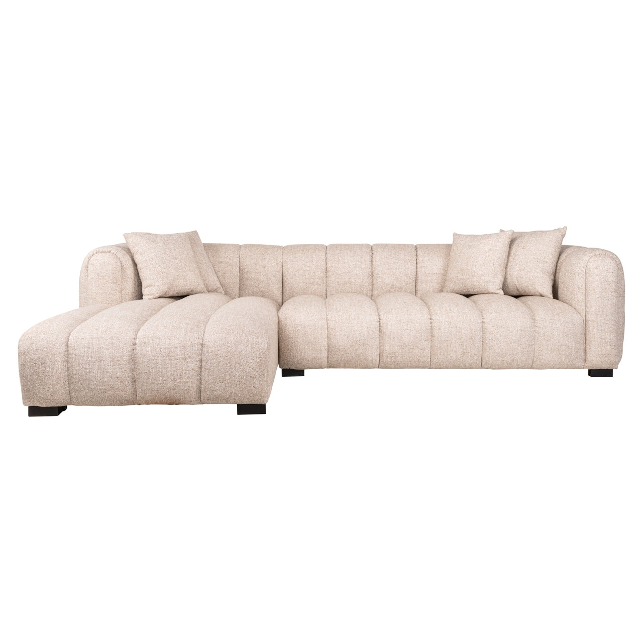 Bank Novaro Cream Tweed Lounge Left Fire Retardant