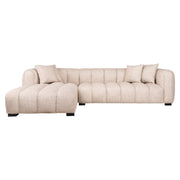 Bank Novaro Cream Tweed Lounge Left Fire Retardant